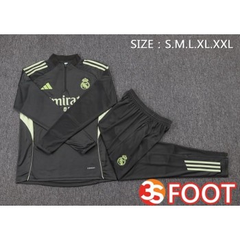 Ensemble Survetement De Foot Real Madrid Gris 2025/2026