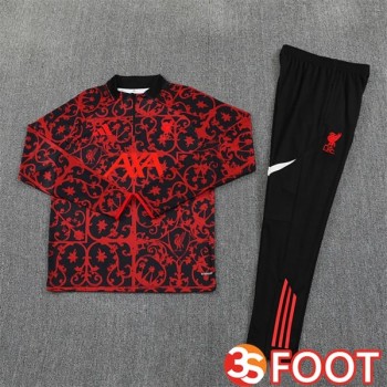 Ensemble Survetement De Foot FC Liverpool Noir Rouge 2025/2026
