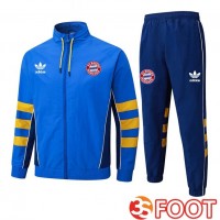 Ensemble Veste Survetement De Foot Bayern Munich Bleu 2025/2026
