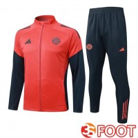 Ensemble Veste Survetement De Foot Bayern Munich Orange 2025/2026