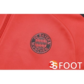 Ensemble Veste Survetement De Foot Bayern Munich Orange 2025/2026