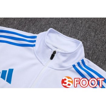 Ensemble Veste Survetement De Foot Real Madrid Blanc 2025/2026