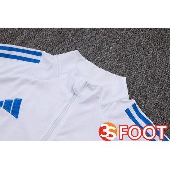 Ensemble Veste Survetement De Foot Real Madrid Blanc 2025/2026