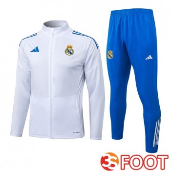 Ensemble Veste Survetement De Foot Real Madrid Blanc 2025/2026