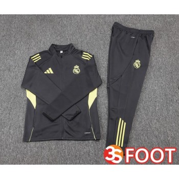Ensemble Veste Survetement De Foot Real Madrid Gris 2025/2026