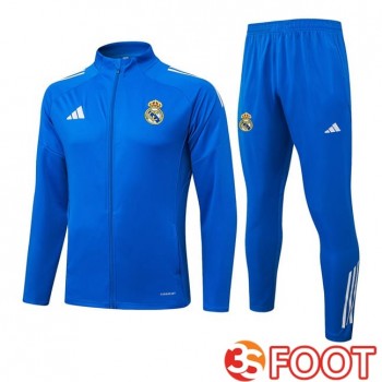 Ensemble Veste Survetement De Foot Real Madrid Bleu 2025/2026