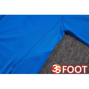Ensemble Veste Survetement De Foot Real Madrid Bleu 2025/2026