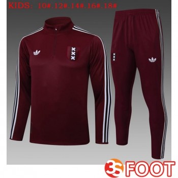 Ensemble Survetement De Foot AFC Ajax Enfant Rouge 2025/2026