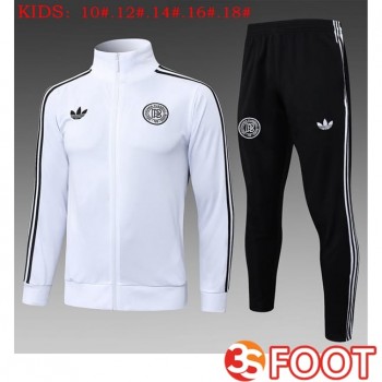 Ensemble Veste Survetement De Foot Allemagne Enfant Blanc 2025/2026