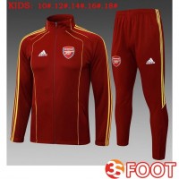 Ensemble Veste Survetement De Foot Arsenal Enfant Rouge 2025/2026