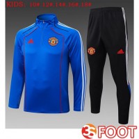 Ensemble Survetement De Foot Manchester United Enfant Bleu 2025/2026