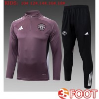 Ensemble Survetement De Foot Manchester United Enfant Pourpre 2025/2026