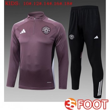 Ensemble Survetement De Foot Manchester United Enfant Pourpre 2025/2026