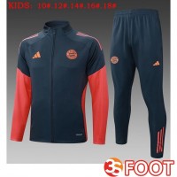 Ensemble Veste Survetement De Foot Bayern Munich Enfant Gris 2025/2026