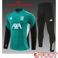 Ensemble Survetement De Foot FC Liverpool Enfant Vert 2025/2026