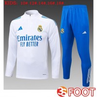 Ensemble Survetement De Foot Real Madrid Enfant Blanc 2025/2026
