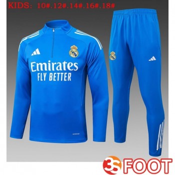 Ensemble Survetement De Foot Real Madrid Enfant Bleu 2025/2026