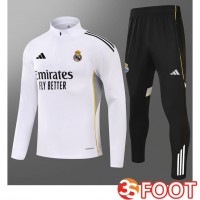 Ensemble Survetement De Foot Real Madrid Enfant Blanc 2025/2026
