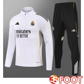 Ensemble Survetement De Foot Real Madrid Enfant Blanc 2025/2026