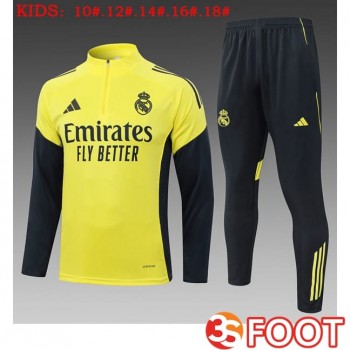 Ensemble Survetement De Foot Real Madrid Enfant Jaune 2025/2026