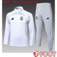 Ensemble Survetement De Foot Real Madrid Enfant Blanc 2025/2026