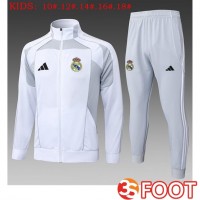 Ensemble Veste Survetement De Foot Real Madrid Enfant Blanc 2025/2026