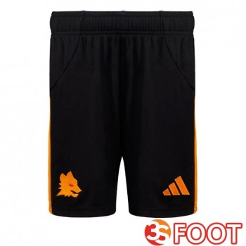 Short De Foot AS Roma Exterieur Noir 2025/2026