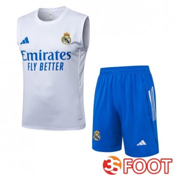 Gilet Foot Real Madrid + Shorts Blanc 2025/2026