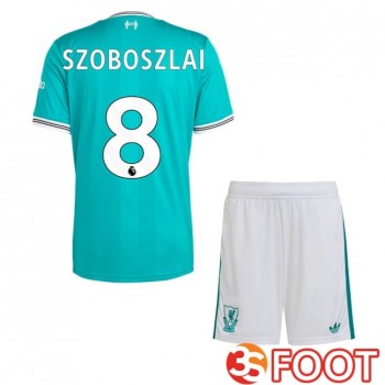 Maillot De Foot FC Liverpool (SZOBOSZLAI 8) Enfant Third Vert 2025/2026
