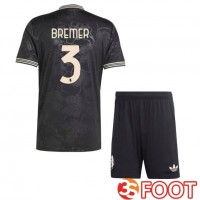 Maillot De Foot Juventus (BREMER 3) Enfant Third Noir 2025/2026