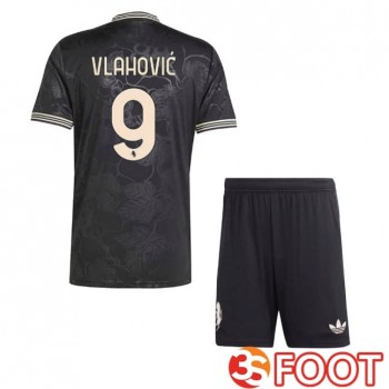 Maillot De Foot Juventus (VLAHOVIĆ 9) Enfant Third Noir 2025/2026