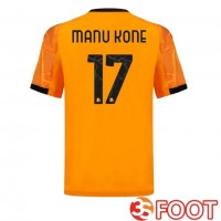 Maillot De Foot AS Roma (MANU KONE 17) Exterieur Jaune 2025/2026