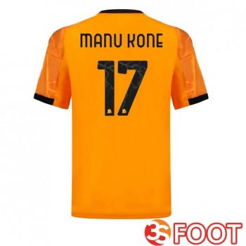 Maillot De Foot AS Roma (MANU KONE 17) Exterieur Jaune 2025/2026