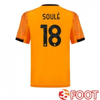 Maillot De Foot AS Roma (SOULÉ 18) Exterieur Jaune 2025/2026