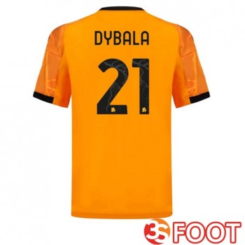 Maillot De Foot AS Roma (DYBALA 21) Exterieur Jaune 2025/2026