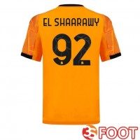 Maillot De Foot AS Roma (EL SHAARAWY 92) Exterieur Jaune 2025/2026