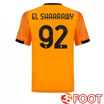 Maillot De Foot AS Roma (EL SHAARAWY 92) Exterieur Jaune 2025/2026