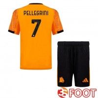 Maillot De Foot AS Roma (PELLEGRINI 7) Enfant Exterieur Jaune 2025/2026