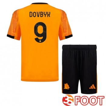 Maillot De Foot AS Roma (DOVBYK 9) Enfant Exterieur Jaune 2025/2026