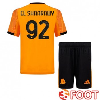 Maillot De Foot AS Roma (EL SHAARAWY 92) Enfant Exterieur Jaune 2025/2026