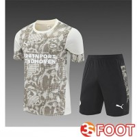 Ensemble Training T-Shirts PSV Eindhoven Enfant Beige/Brun 2025/2026