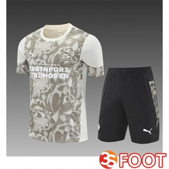 Ensemble Training T-Shirts PSV Eindhoven Enfant Beige/Brun 2025/2026