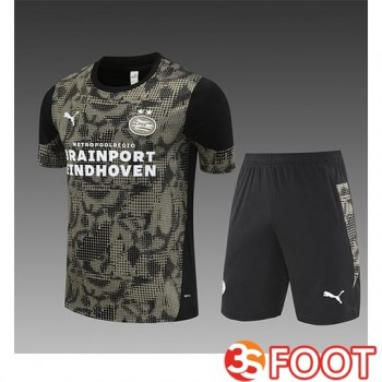 Ensemble Training T-Shirts PSV Eindhoven Enfant Brun/Noir 2025/2026