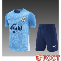 Ensemble Training T-Shirts Manchester City Enfant Bleu 2025/2026
