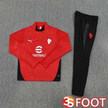 Ensemble Survetement De Foot AC Milan Rouge 2025/2026
