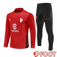 Ensemble Survetement De Foot AC Milan Rouge 2025/2026