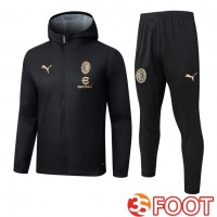 Survetement De Foot - Coupe Vent AC Milan Noir 2025/2026
