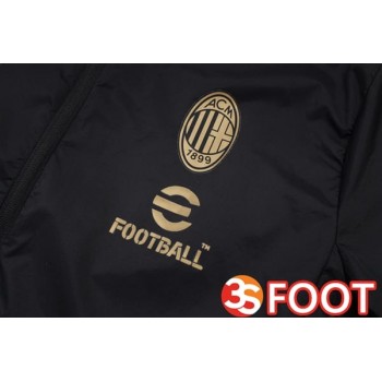 Survetement De Foot - Coupe Vent AC Milan Noir 2025/2026