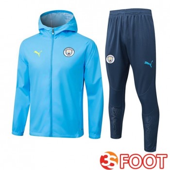 Survetement De Foot - Coupe Vent Manchester City Bleu 2025/2026