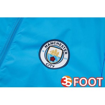 Survetement De Foot - Coupe Vent Manchester City Bleu 2025/2026